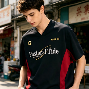 Camiseta Personalizada Transpirable de Secado Rápido con Diseño Retro, Ropa Deportiva Informal, Camiseta Deportiva, Top de Entrenamiento, ODM, OEM, MOQ, Venta al Por Mayor - Product Image 3