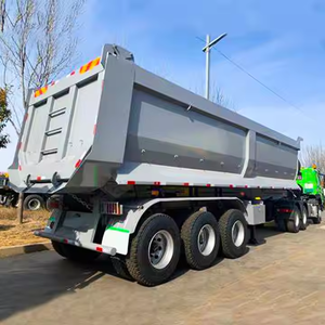 Semi-remorque benne basculante arrière 80 tonnes pour camion, occasion, à vendre - Product Image 4