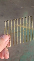 Clous à tête plate en acier de qualité industrielle, à tige spirale lisse, pour pistolet à clous pneumatique, usage sur palettes