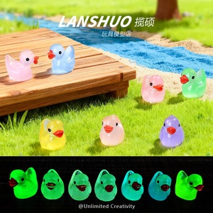 Lanshuo Resin Duck Figurine <b>Mini</b> Decor For Home <b>Desk</b> DIY Jewelry Craft Accessory - Product Image 4