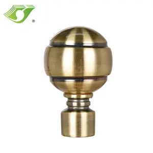 New design curtain accessory metal ball curtain finial Simple style curtain rod decorative end cap