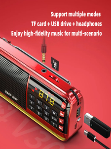 <span class=keywords><strong>Sast</strong></span> V30 xách tay mini FM kỹ thuật số đài phát thanh loa với đèn pin LED hiển thị USB TF <span class=keywords><strong>Player</strong></span> Pull-out Antenna cuộc sống lâu dài Pin - Product Image 4