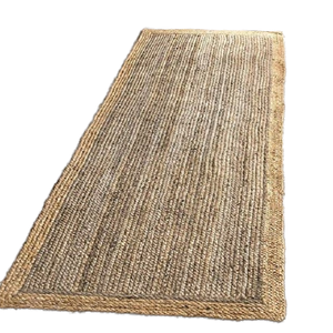 Alfombras Ecológicas de Yute y Algodón Tejidas a Mano, Alfombra Antideslizante Personalizada para Sala de Estar y Camping - Product Image 1