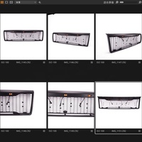Pare-chocs avant tout-terrain robuste avec protection de châssis et calandre en maille LED pour Ford F-150 OBS 1992-1996 – Calandre avant pour F150