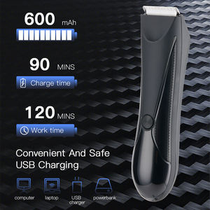 Pritech Máquina de cortar cabelo à prova d'água de fábrica recarregável aparador de pelos púbicos profissional para homens - Product Image 3