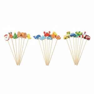 Dekorative Bambus-Cocktailspieße Holz-Essenspieße Fabriklieferung für Party und Bar - Product Image 1