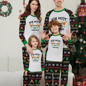 Conjunto de Pijamas con Estampado de Árbol de Navidad para el Año Nuevo, Conjuntos de Ropa a Juego para la Familia - Product Image 1