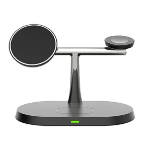 15W Magnetic Wireless Charger 3 in 1 Fast Charging Holder Chargers For Phone