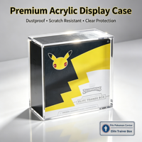 Boîtier de présentation en acrylique anti-poussière pour boîte d'entraînement Elite (ETB) et collection de cartes TCG, étui de protection pour cartes de jeu PC ETB, vente en gros