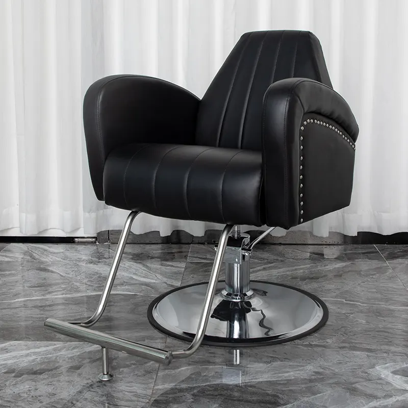Vente en gros de meubles de salon de coiffure en Offre Spéciale Chaise de coiffure en or noir Chaise de coiffure moderne