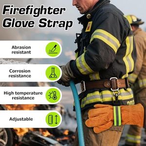 Support de gants en nylon avec boucle métallique, réflecteur de lumière, crochets antidérapants pour le cyclisme, la randonnée en plein air et les pompiers - Product Image 6
