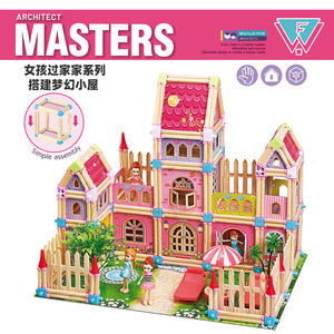 Masters <b>Building</b> Block Villa <b>Model</b> 100Pcs Self Assembly Educational Toy For Girls 36.5Cm Height - Product Image 3