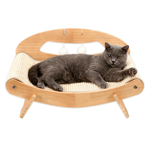 Classic <b>Cat</b> <b>Sofa</b> & Scratching Pad-Durable Natural Sisal Mat with Wood Base Carton Packed - Product Image 1