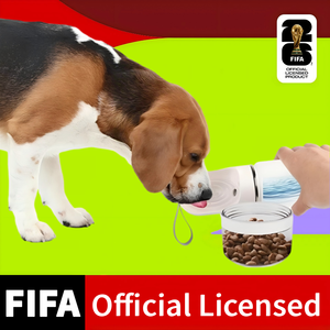 Bouteille d'eau portable 2-en-<span class=keywords><strong>1</strong></span> en acier inoxydable pour animaux de compagnie, anti-fuite, pour voyage en extérieur, pour chien et chat, pour la Coupe du Monde <span class=keywords><strong>FIFA</strong></span> - Product Image 1