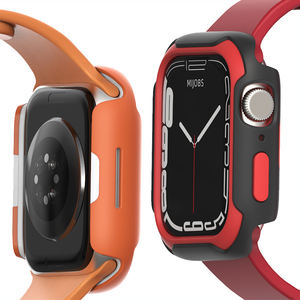 Funda de doble color para <span class=keywords><strong>Iwatch</strong></span> Band 41mm 45mm, funda protectora de silicona para reloj, bisel para Apple Watch Series 7 6 5 4 - Product Image 4