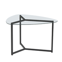 Mini table d'appoint d'angle la moins chère, table basse en fer de petite taille, table basse en verre de Chine, ensembles de tables basses