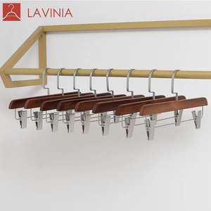 خمر الزان شماعة بنطال رف شماعات السراويل الخشبية - Product Image 2