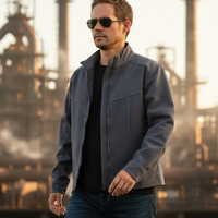 Veste décontractée personnalisable pour homme, printemps, en polyester délavé, imperméable, coupe-vent, avec fermeture éclair, anti-rayures, chaude et anti-humidité