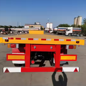 Semirremolque de Plataforma Plana de 4 Ejes, 40 pies/45 pies, Precio de Fábrica, para Transporte de Contenedores y Carga - Product Image 1