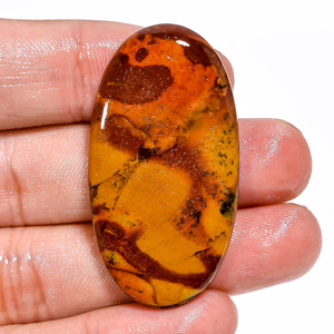 Par de Cabujones de Jaspe Australiano GPJ de 49.5ct, Gema de Cristal Natural de Primera Calidad con Propiedades Curativas, Corte Ovalado Pulido Único para Joyería - Product Image 1