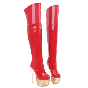 European and American New <strong>Over</strong> <strong>Knee</strong> Elastic <strong>Boots</strong> Slim Slim Heel High Heel Sexy Women's <strong>Boots</strong> - Product Image 4