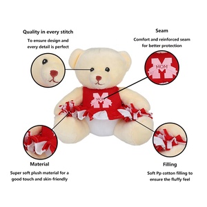 <span class=keywords><strong>Ours</strong></span> <span class=keywords><strong>de</strong></span> pom-pom girl en peluche cadeaux promotionnels avec logo personnalisé ourson <span class=keywords><strong>de</strong></span> pom-pom girl à pompons - Product Image 6