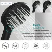 Ensemble d'accessoires de salle de bain, système de douche, tuyau noir, portable, douche