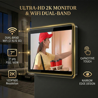 Système d'interphone IP Hiwink 2K 2 fils avec identification faciale, déverrouillage par empreinte digitale, écran tactile IPS, kits de sonnette vidéo compatibles Tuya Alexa Google Home