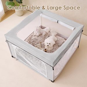 Recinto per Cani con Copertura Superiore e Porta, Robusto Recinto in Oxford per Animali Domestici Piccoli, per Interni o Esterni - Product Image 5