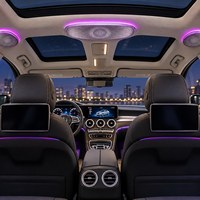 Speaker Atap Belakang X253 Dengan Lampu Ambient untuk Mercedes-Benz GLC 2016-2022 Penutup Audio Speaker Plafon Lampu Ambient LED 3PCS
