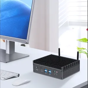 Mini PC para juegos Barebone Intel Industrial Processor I3 I5 I7 Custom Win10 Linux computadora sin ventilador HTPC Monitor TV escritorio más pequeño