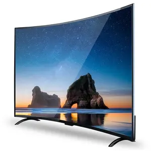 Tv OLED Pintar Layar Lengkung 43 Inci, Televisi Tv Led Wifi Ultra HD Keluaran Baru Tersedia