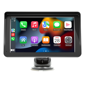 Écran DVR de voiture 7 pouces tactile, moniteur de voiture <span class=keywords><strong>avec</strong></span> Carplay iOS et Android Auto, <span class=keywords><strong>lecteur</strong></span> <span class=keywords><strong>DVD</strong></span> de voiture - Product Image 1
