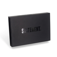 Boîtier de cartes Vip à impression personnalisée UV 3D noir mat, 50 pièces, emballage de cartes de crédit