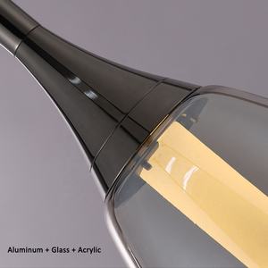 Lampade a Sospensione LED Moderne Minimaliste Regolabili in Altezza Lampadario a Goccia d'Acqua in Vetro per Bar e Ristoranti - Product Image 4