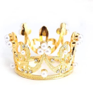 Mini-couronnes en gros pour gâteaux, petites décorations de gâteau en forme de couronne de princesse pour fêtes d'anniversaire - Product Image 1