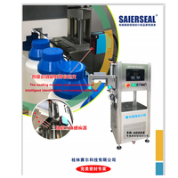 Máquina de sellado por inducción de papel de aluminio con refrigeración por agua, sellador de tapas de botellas con cabezal de inducción de túnel