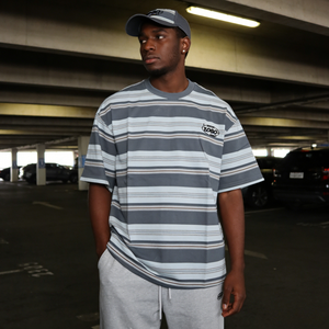 Camiseta de Alta Calidad para Hombre, Estilo Casual, Lavado Ácido, Cuello Redondo, Hombros Caídos, Tejido Grueso de 210g, Poliéster/Algodón - Product Image 1