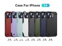 Étui de téléphone portable hybride 2 en 1 en TPU PC résistant aux chocs pour iPhone 14 13 Plus 12 15 16 17 Pro Max