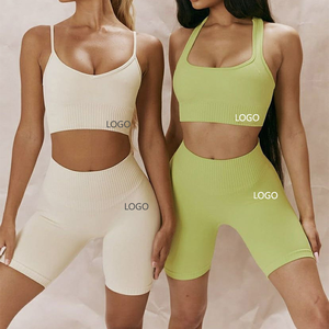 New Arrival Seamless Gym Fitness Set Yoga Set Custom logo Running Athletic Yoga Seamless Sets