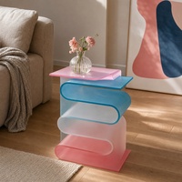 Table d'appoint en acrylique de style nordique simple, personnalisée en usine, pour salon, meubles de maison, petite table basse pour appartement, villa
