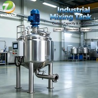 Cuve de mélange verticale en acier inoxydable pour l'alimentation et les boissons, équipement de cuisson de jus, agitateur, chauffage, moteur AC