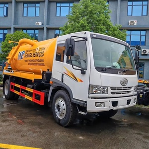 รถบรรทุกดูดสิ่งปฏิกูลแบบสุญญากาศ FAW 4x2 7CBM สำหรับดูดตะกอนในบ่อเกรอะและขนส่งสิ่งปฏิกูลเพื่อสาธารณสุขในเขตเทศบาล - Product Image 1