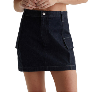 Shorts cargo vintage en toile respirante à taille haute élastique avec impression en relief - Product Image 1