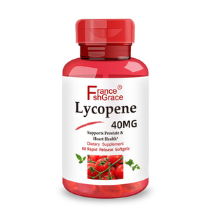 Fabricant en gros de suppléments de lycopène pour la santé de la prostate et du cœur, 40 mg, 60 gélules de lycopène à libération rapide - Product Image 1