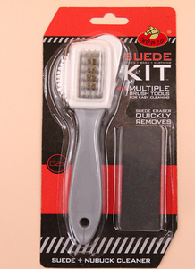 Cheap Plastic Handle Long <strong>Suede</strong> Shoe Cleaning <strong>Brush</strong> with PP &amp; Brass Hair - Product Image 2