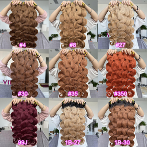 12a 15A cơ thể sóng nguyên bó Ấn Độ 100% chư<span class=keywords><strong>a</strong></span> qua chế biến tóc con người lỏng lẻo bouncy lượn sóng đôi rút ra Trinh Nữ bó dệt phần mở rộng - Product Image 5