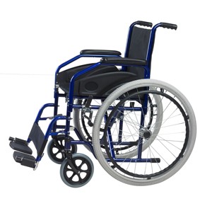 Silla de Ruedas Funcional y Cómoda de Acero Azul AOLIKE con Certificación CE e ISO, Precio de Fábrica, para Personas con Discapacidad - Product Image 2