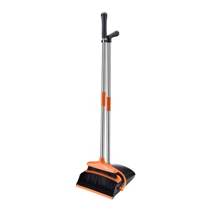 Upgrade Broom and Dustpan Set for Home Standing Dustpan and Broom