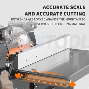 Scie à table industrielle sans poussière 2000W, multifonctionnelle, réglable, pour le travail du bois, coupe oblique - Product Image 4
